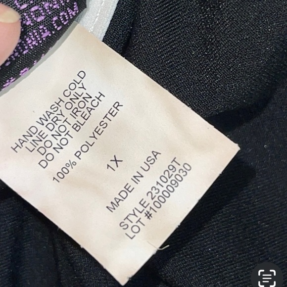 NWT Junonia Chloroban performance stretchtex swimsuit. Size 1X new old stock - Picture 8 of 8